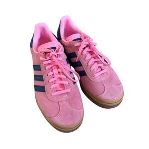 adidas gazelle bold “pink glow gum” sneakers